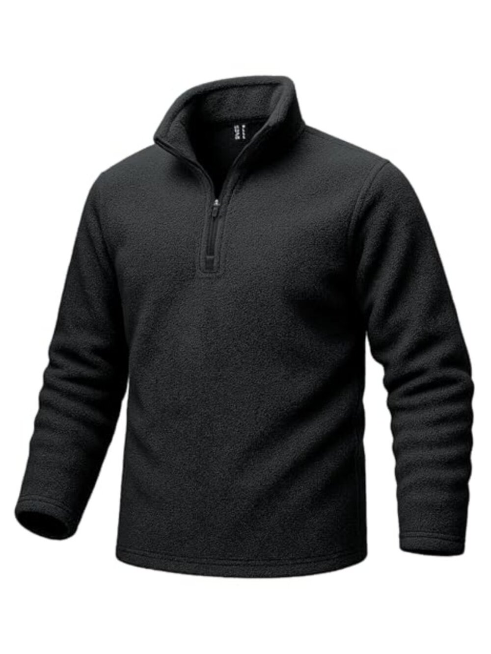 Men's Quarter Zip Fleece Lined Pullover Sweatshirt Stand Collar Thermal Winter